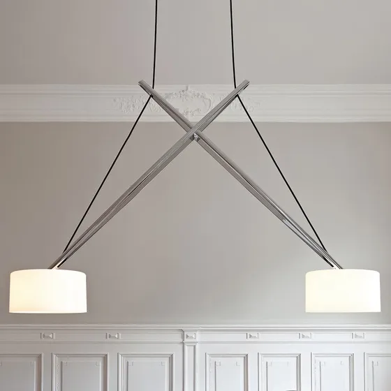 Serien Lighting Twin LED Lampa Wisząca Chrome