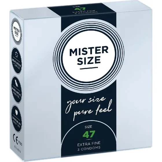Mister Size Condoms 47mm prezerwatywy dopasowane (3 szt.)