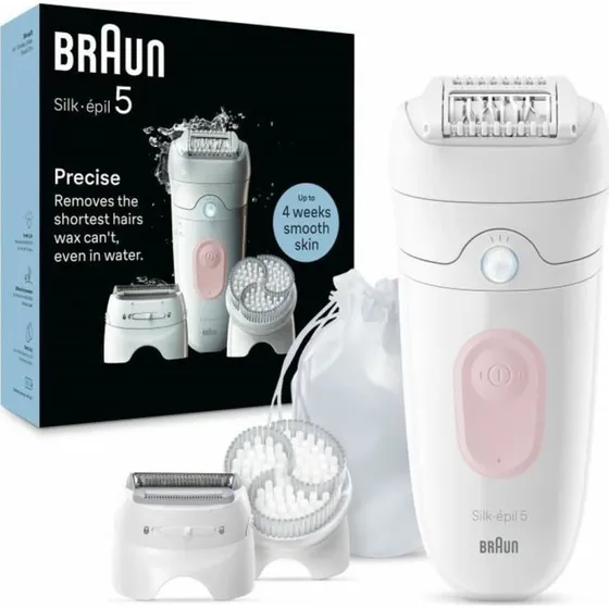 Braun Silk-epil 5 SE5-060, depilator suchy/mokry, 28 pęset, biały