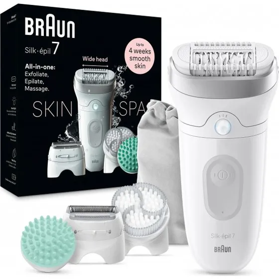 Braun Silk-epil 7 7-081, depilator 40 pęset, biały