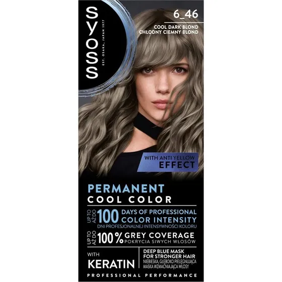 Syoss Permanent Cool Color 7_5 Naturalny Popielaty Blond