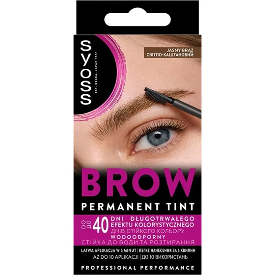 Syoss Brow Tint farba do brwi Jasny Brąz 1 szt.