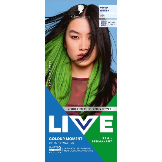 Schwarzkopf Live Colour Moment farba do włosów 024 Vivid Green