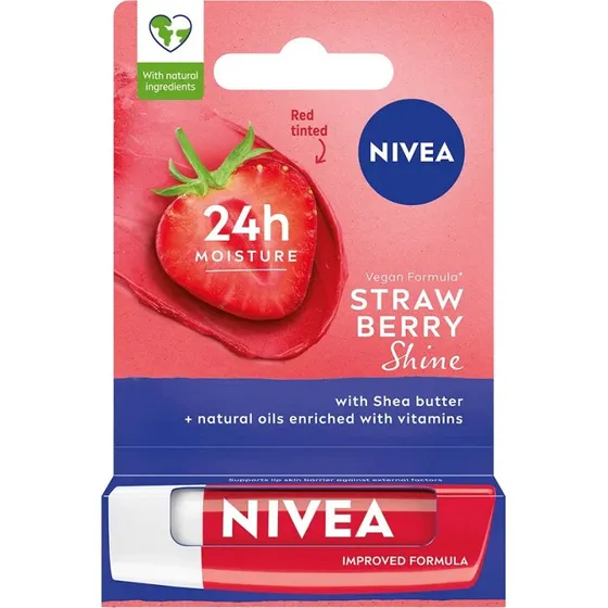 Nivea Pielęgnująca pomadka do ust Strawberry Shine 4.8g