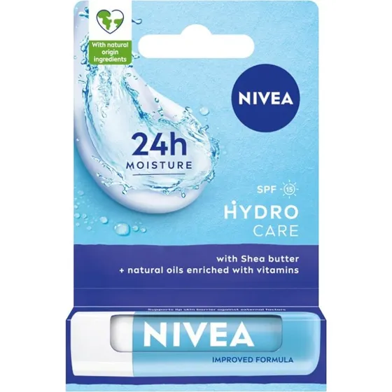 Nivea Hydro Care Pomadka Pielęgnująca do Ust, 4.8g