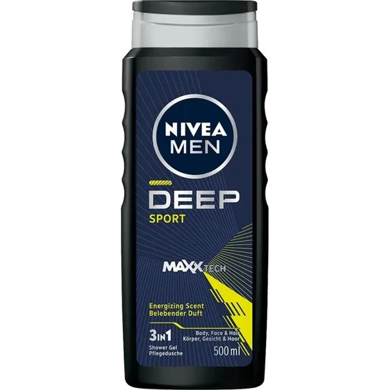 Nivea Men Deep Sport żel pod prysznic 3w1 500ml