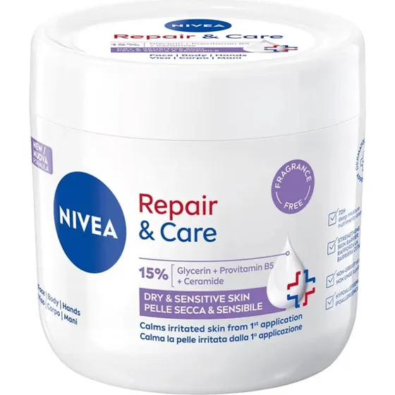 Nivea Repair & Care Sensitive krem nawilżająco-ochronny 400ml