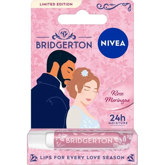 Nivea Bridgerton Edition Daphne & Simon pomadka pielęgnująca Rose Meringue 4.8g