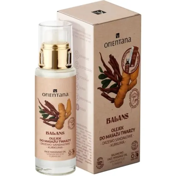 ORIENTANA Olejek do twarzy Drzewo Sandałowe i Kurkuma 30ml