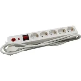 V-TAC Listwa przeciwprzepiciowa 5 gniazd 1,4m biaa VT-1135-2