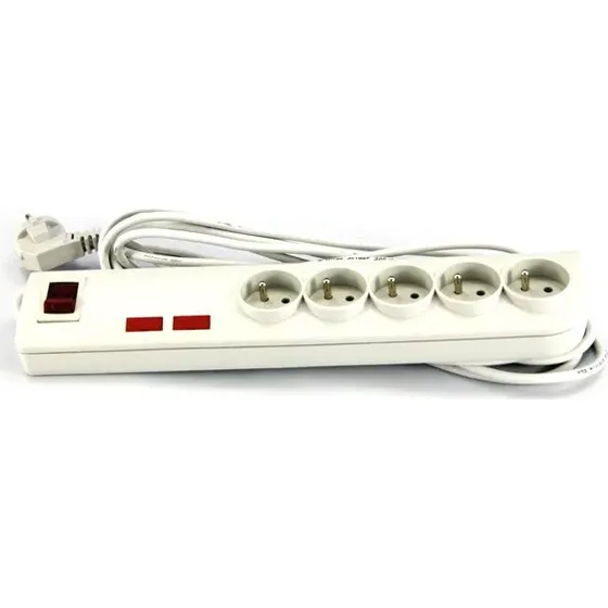 Elgotech PSF2-505 Przeduacz 5-gniazd z uziemieniem 5m przeciwprzepiciowy