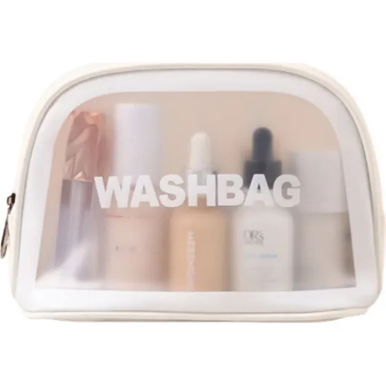 ECARLA Kosmetyczka rozkładana kuferek WASHBAG, biała
