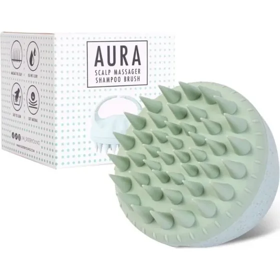 Sister Young Aura Shampoo Brush Mint - Szczotka do masażu skóry głowy
