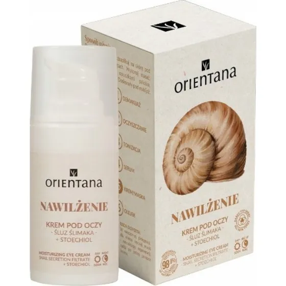 ORIENTANA Naturalny krem pod oczy ze śluzem ślimaka i Stoechiol, 15ml