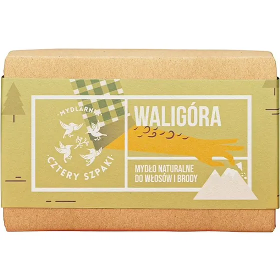 Cztery Szpaki Waligóra - Mydło do włosów i brody, 110g
