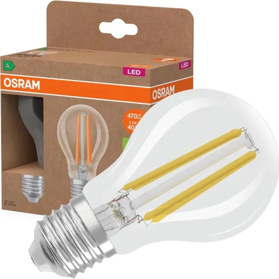 Osram Żarówka LED A60 E27 2.2W 470lm 4000K Filament