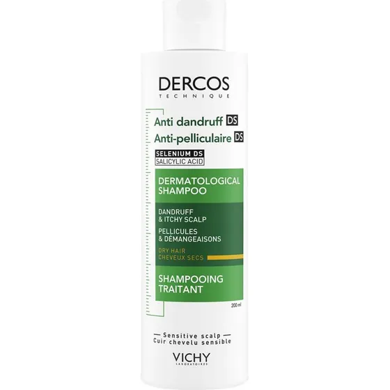 Vichy Dercos Technique Szampon Przeciwłupieżowy do Włosów Suchych 200ml