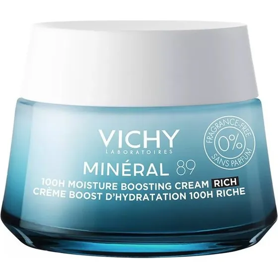 Vichy Mineral 89 Rich Krem Nawilżająco-Odbudowujący 100h 50 ml