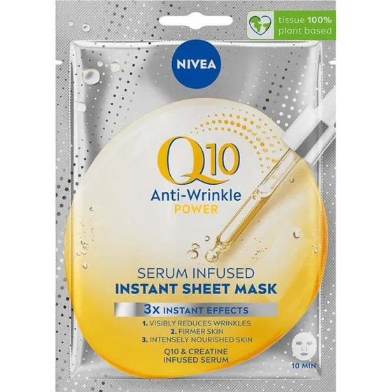 NIVEA Q10 Maska do twarzy Anti-Wrinkle Power Sheet Mask