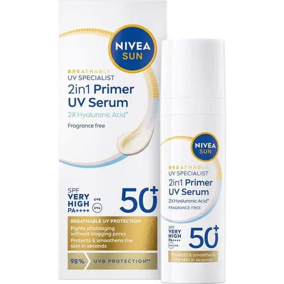 NIVEA SUN UV Face 2in1 Primer Daily UV Serum SPF 50+ 30 ml