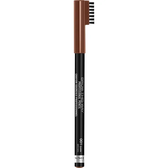 Rimmel Brow This Way Professional Eyebrow Pencil 001 Dark Brown