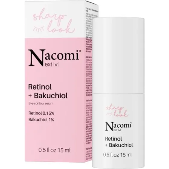 Nacomi Next Level Serum pod oczy Retinol 0,15% + Bakuchiol 1% 15ml