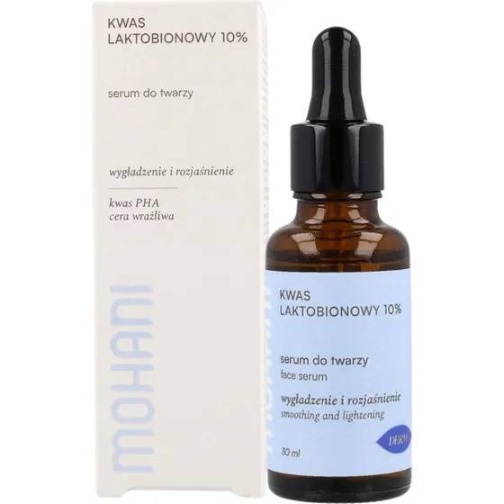 MOHANI Rozjaśniające serum do twarzy z kwasem laktobionowym 10%, 30ml
