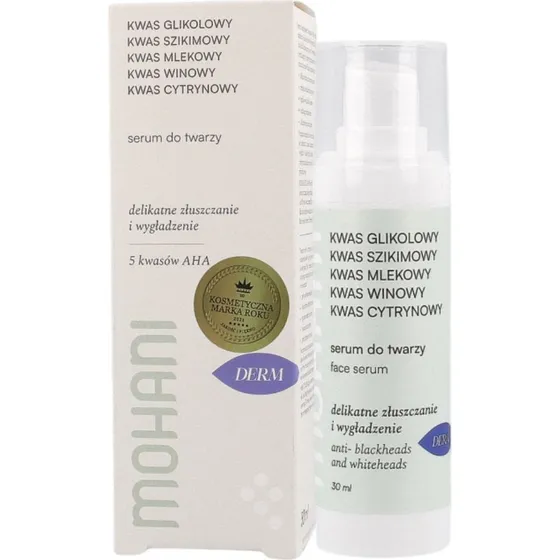 MOHANI Serum regenerująco-złuszczające pięć kwasów AHA, 30ml