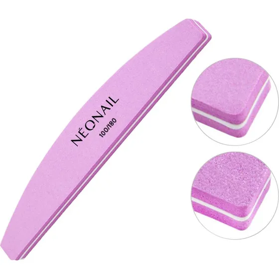 NEONAIL Buffer Pink - Dwustronna polerka do matowienia płytki