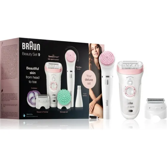 Braun Silk-pil 9-995 Beauty Set - Depilator z Peelingiem i Masaem