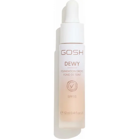 Gosh Dewy Foundation Drops 004 Fair - Rozświetlający podkład w kroplach