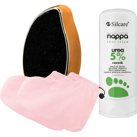 Silcare Nappa Krem do stóp z mocznikiem 5% 100ml + tarka + skarpety