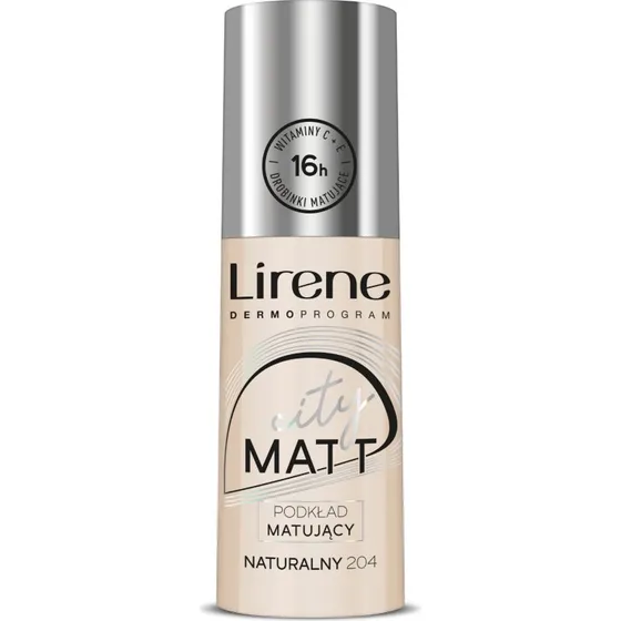 Lirene City Matt Fluid Matujący 30 ml, Odcień Naturalny 204