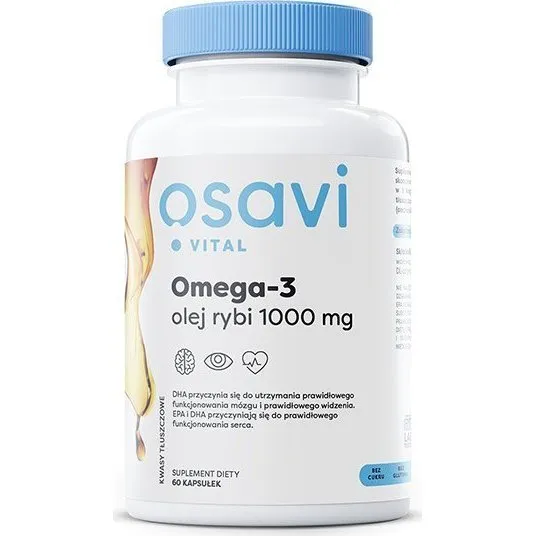 Osavi Omega-3 Fish Oil 1000mg Lemon 60 Kapsułek