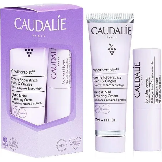 Caudalie Vinotherapist Zestaw Regenerujący: Krem 30ml + Balsam 4.5g