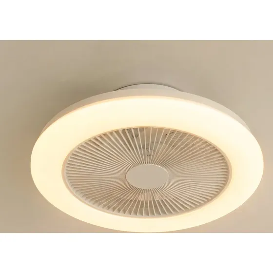 Wentylator sufitowy Lindby Vedin LED RGBW, Ø 45 cm, biały, DC