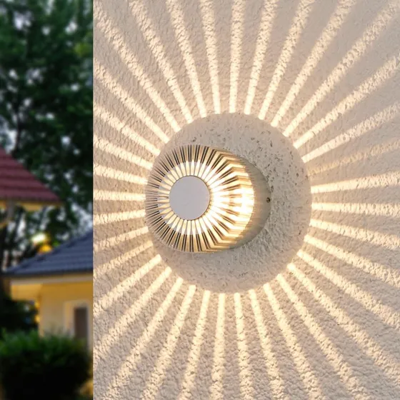 Lampa zewnętrzna LED LENNIAS Lucande - aluminiowa, okrągła