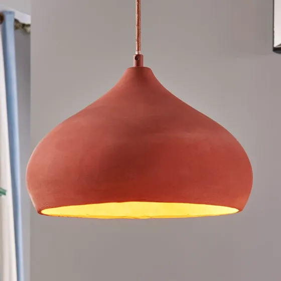 Lindby Lampa Wisząca Fiona Terracotta - Styl Śródziemnomorski