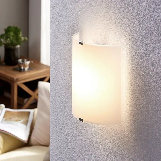 Lindby Helmi LED Opal - Nowoczesny Kinkiet Szklany