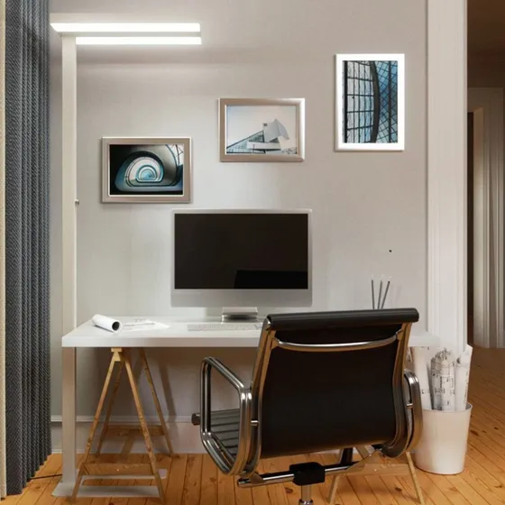 Arcchio Logan Basic Lampa stojąca LED biała, 6000 lm, ściemniana