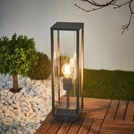 Lucande Annalea Lampa Ogrodowa H50 Dark Grey/Clear