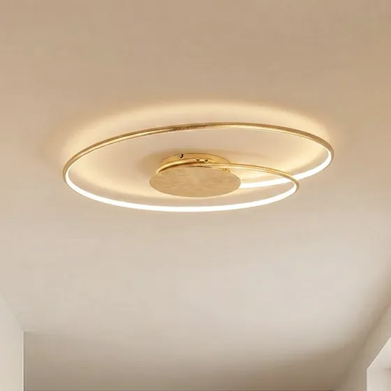 Lindby Lampa Sufitowa Joline Gold/White LED Ø 74 cm