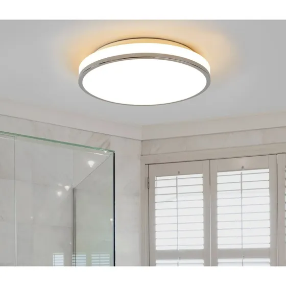 Lindby Lyss Lampa sufitowa LED IP44 Ø34 Chrom