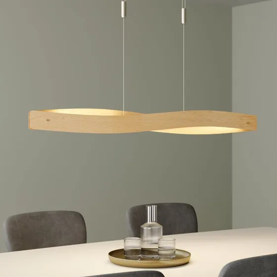 Quitani Lampa wisząca LED Lian dąb/naturalny