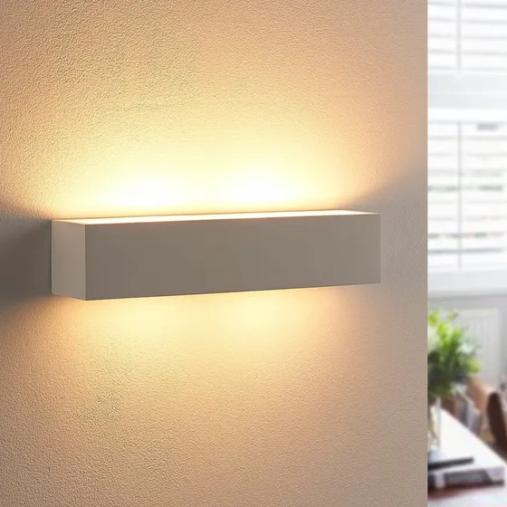 Lindby Tjada 35 Lampa Ścienna White - Gipsowa, Biała