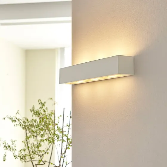 Lindby Tjada 50 Lampa Ścienna Biała Gipsowa