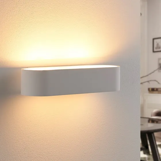 Lindby Fioni White - Nowoczesna Lampa Ścienna z Gipsu