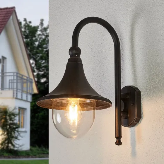 Lindby Kinkiet zewnętrzny Daphne Antique Black