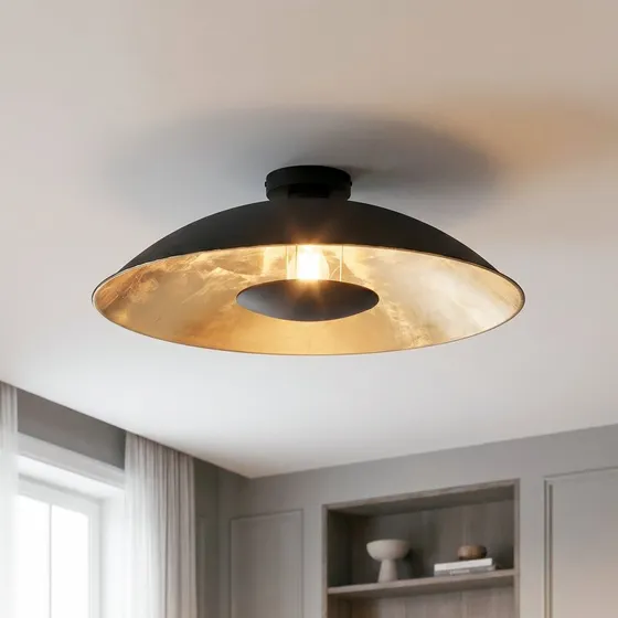 Lindby Emilienne Lampa Sufitowa Black/Gold, Ø 60 cm
