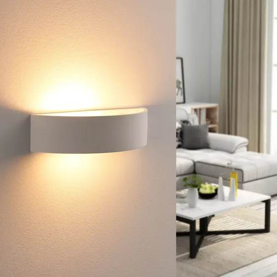 Lindby Aurel Lampa Ścienna White - Biały Gips